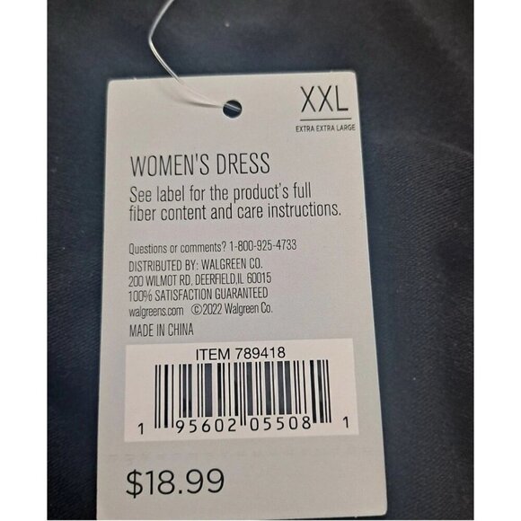 West Loop Dress Women's XXL Black, Short Sleeve, V-Neck,. New With Tags - Picture 3 of 4